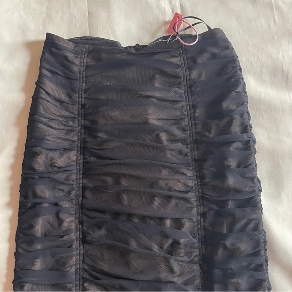 NEW! Nana Jacquline- High Waisted Lined Mesh Black Vanessa Silk Maxi Skirt M - Picture 4 of 10